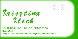 krisztina klich business card